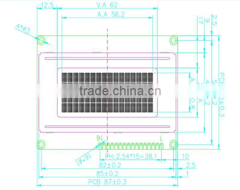 LCD 1604 yellow-green backlight 16x4 lcd screen module