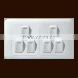 4 gang switch and 4 gang socket with Luminous lamp