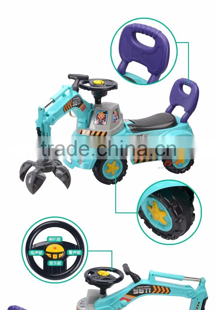 Children plastic manual ride on car for sale