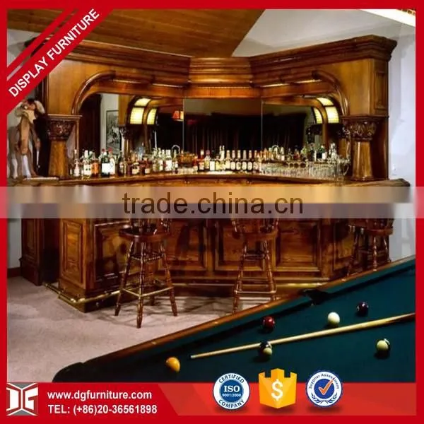 traditional home wooden bar counter design