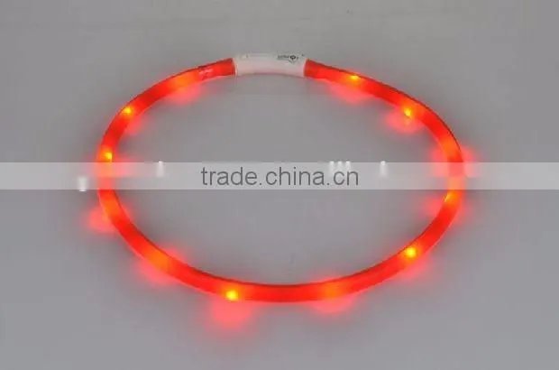 newest Waterproof led dog collar cuttable USB rechargeable usb rechargeable flashing dog collars