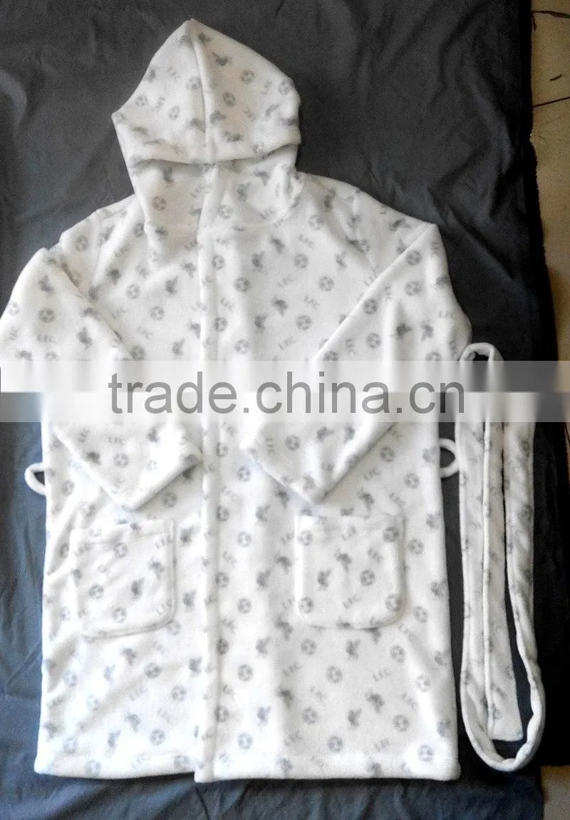 coral fleece gown