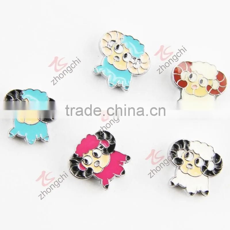 cute enamel sheep charm pendant