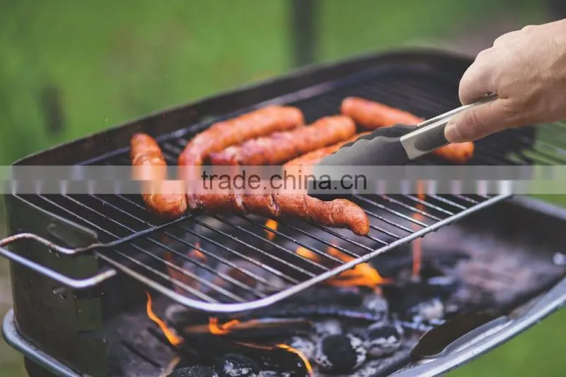 OEM Cooking Tools 430 Stainless steel handle silicone BBQ tong