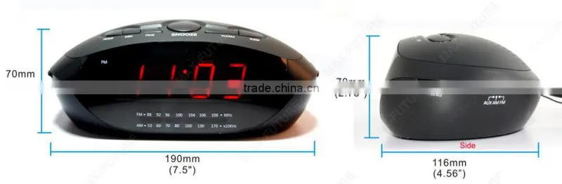 Built-in speaker 0.9 inch Led clock radio kitchen clock radio with LED clock radio