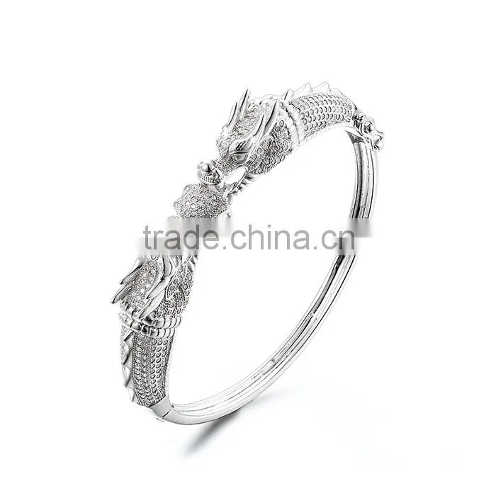 Sterling Silver Dragon Bangle Bracelets Wholesale SBG395W
