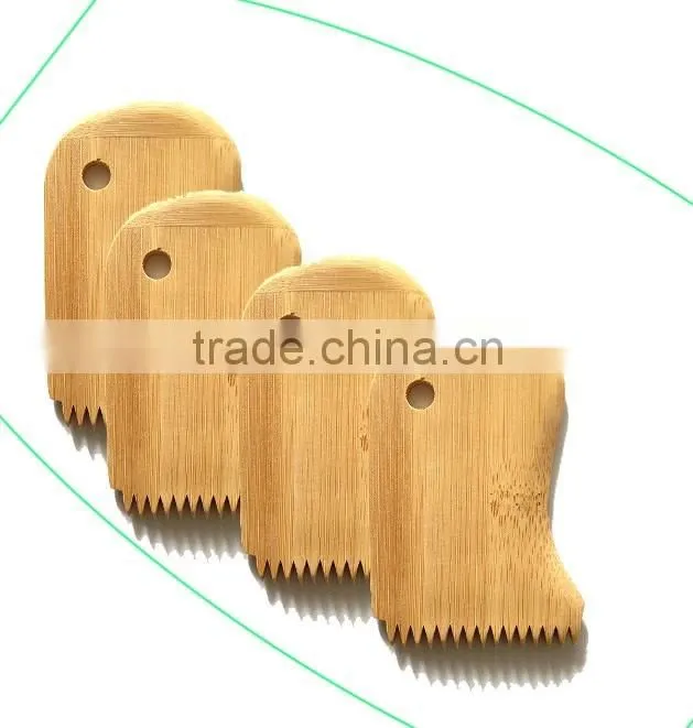 Custom eco-friendly bamboo surf wax comb in surfing