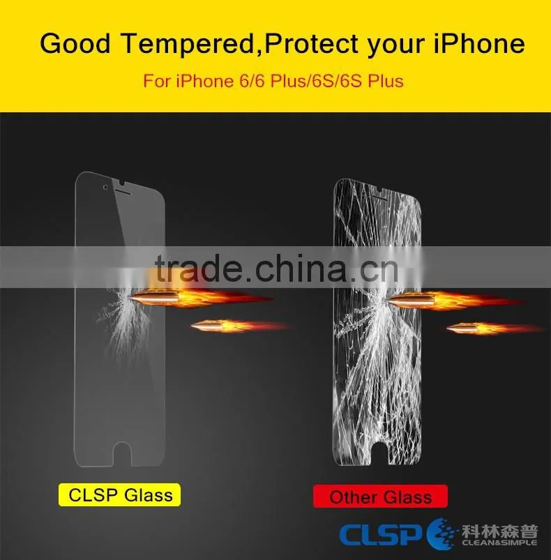 wholesale 9H 0.33mm Ultra Thin 2.5D Round Edge tempered glass For Iphone 6 tempered glass protector