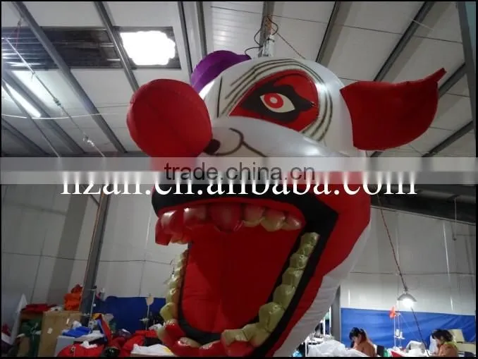 Giant Hanging Inflatable Clown Head for Halloween