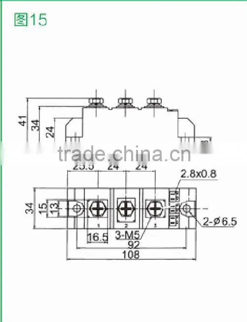 Non insulated Thyristor Module MTx50(800-1800v)