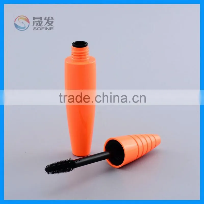 Injection orange colour plastic disposable mascara brush container