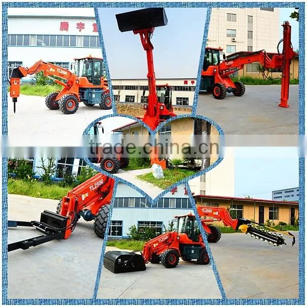 Small telescopic wheel loader, 2.5 ton telescopic handler for sale