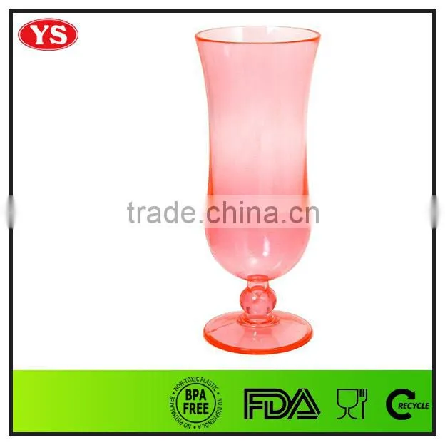 Promotional 14 oz clear plastic hurricane glasses for drinking
