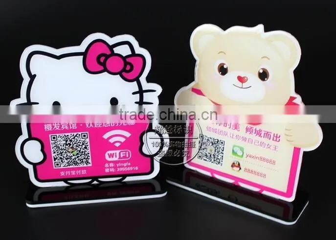 wholesale custom acrylic table payment sign
