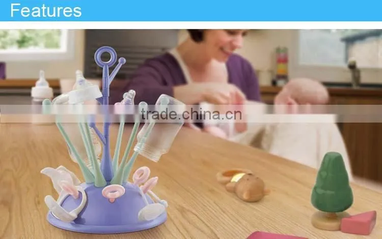 New bpa free non-toxic plastic baby bottle drying rack