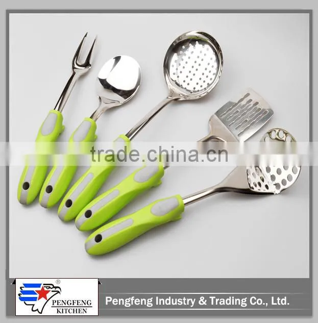 PP handle stainless steel kitchen utensil set