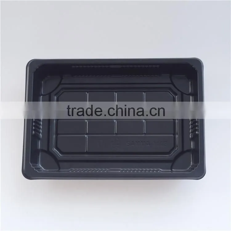 SM1-1103-Black disposable food tray plastic box with lids