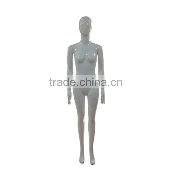 China Factory Sale Fiberglass Glossy White Female Standing Model