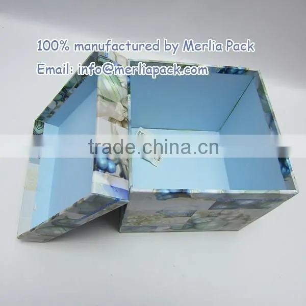 LED Lights Xmas Decorations Paper Box Handmade 2016 Lid and Base Box
