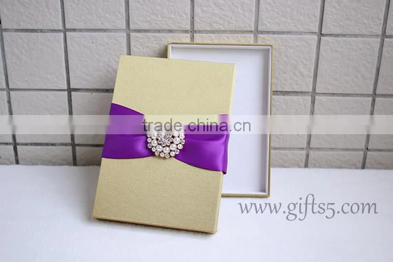 Handmade Luxury wedding invitation boxes wholesale