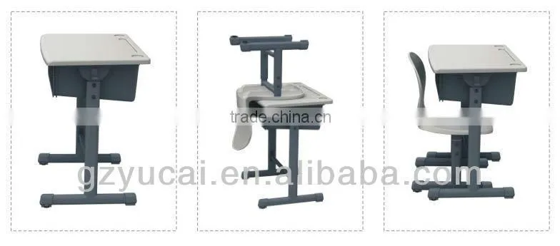 School height adjustable study desk and chair
