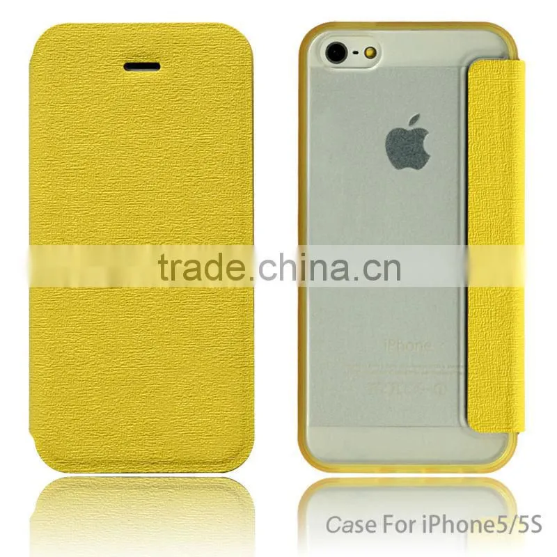 Good quality wallet pu leather case cover for iphone 5c