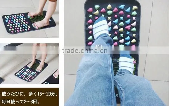 Chinese Reflexology Foot Massage Walk Stone Mat Pad Road Leg Massager Acupressure Health Care