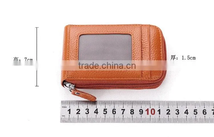 Guangzhou factory wholesale many slot card holder with leather material