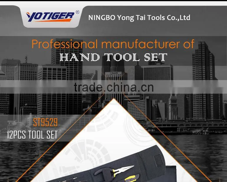12pcs Promotional Men's Folding Tool Bag Hand Tool Set