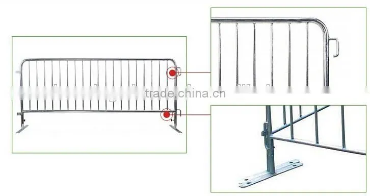 Galvanized Metal Crowd Control Barrier/ Steel Crowd Control Barrier