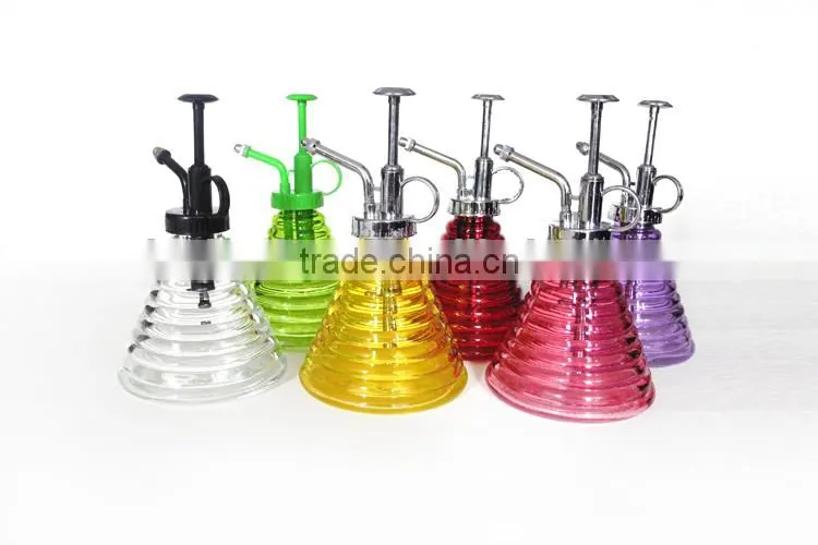 stripe hand pump glass sprayers with golden lid