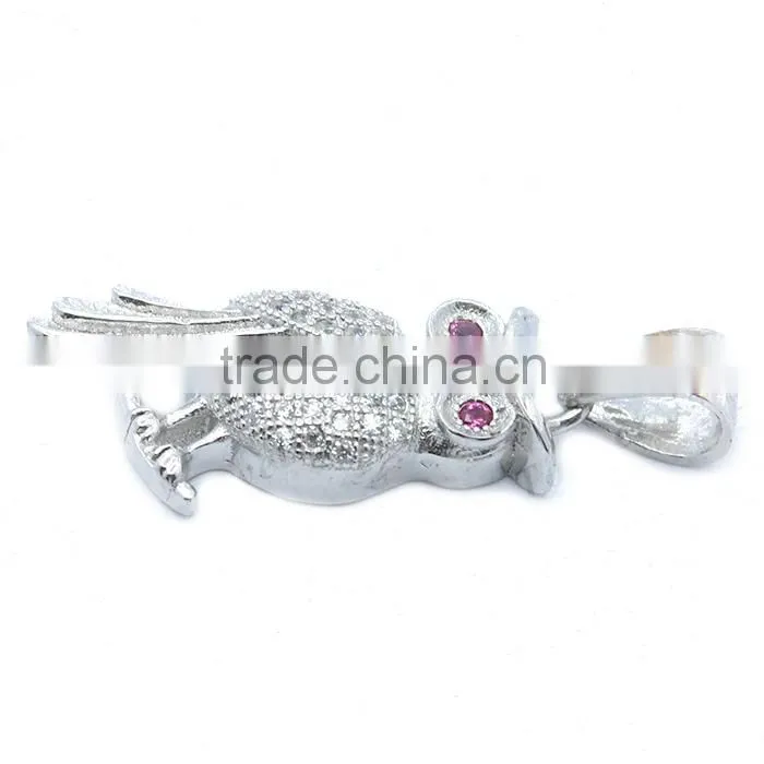 Owl pendant in 925 silver animal shape jewelry