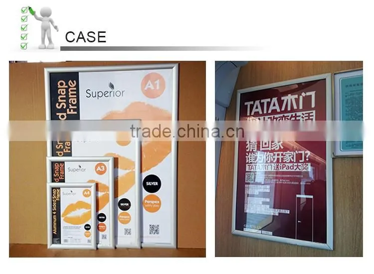clear cheap A-board movie poster snap frame