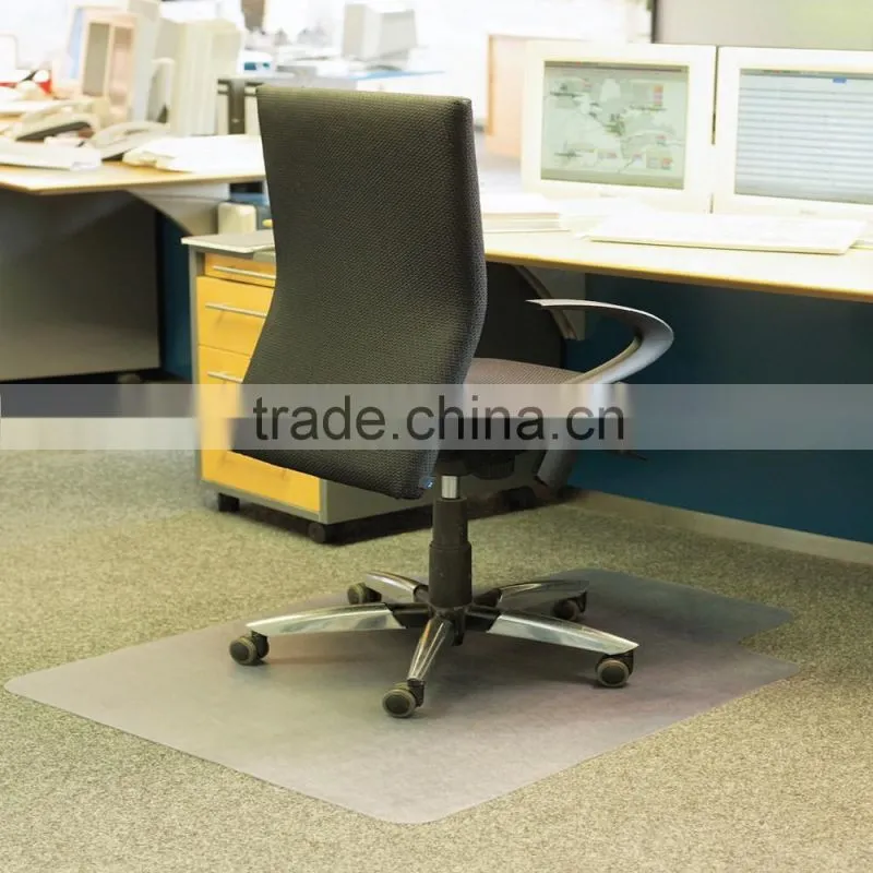 Smooth Clear Studded Chair Mat For Thick Carpet , Office Floor Protection Mats