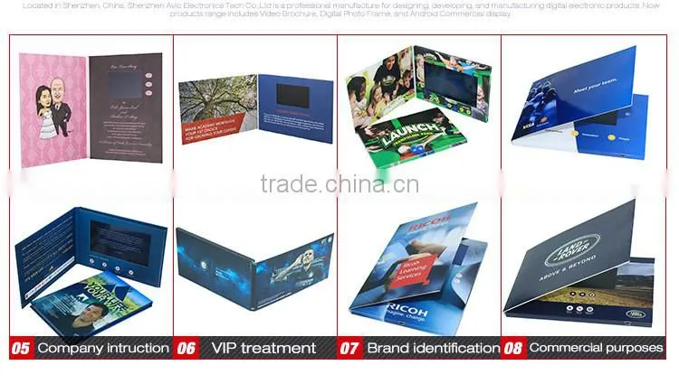 Hot selling Birthday tft lcd video brochure car