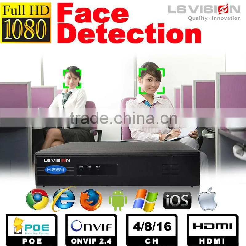 LS VISION 1080P Nvr for Ip Camera, 16 Channel Poe Nvr, 1080P Nvr Recorder in CCTV System