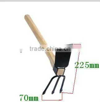 Small Garden Fork & Hoe F322D With A-Class Hard Wood Handle