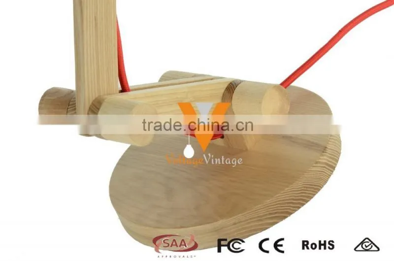 Manufacturer's Premium Modern Design Wood Table Lamp Studio Desk Light Bedroom Table Lamp