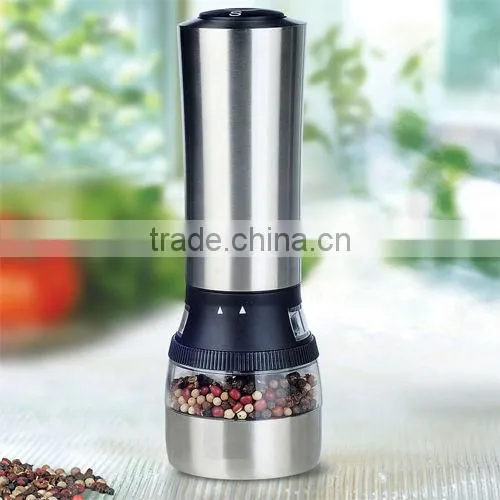stainless steel 2 in 1 electrical pepper mill