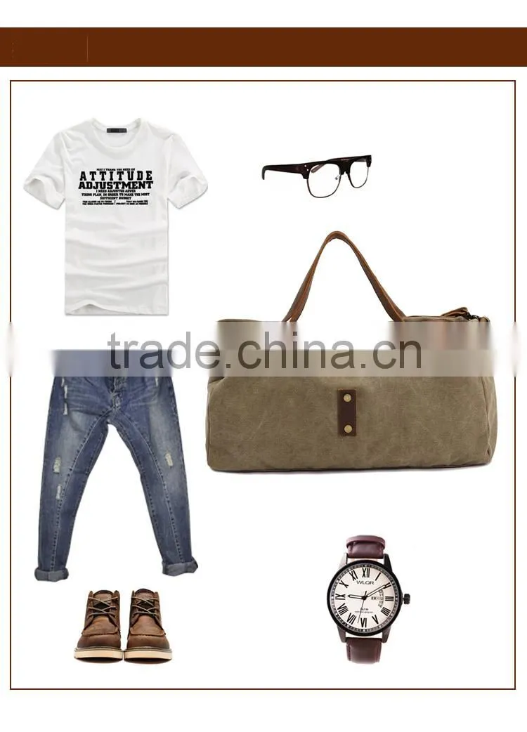 fashion ladies waxed canvas tote bag with cheap price