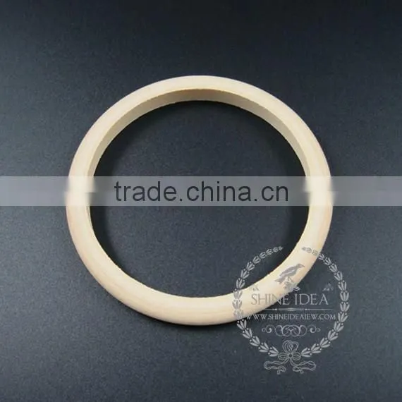 8mm width 68mm diameter natural log wood round simple bracelet bangle DIY painting bracelet supplies 1900116