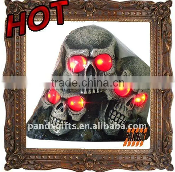 20 inch standing light up skull plaque