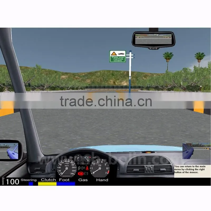 street view car driving simulator with 3 screens