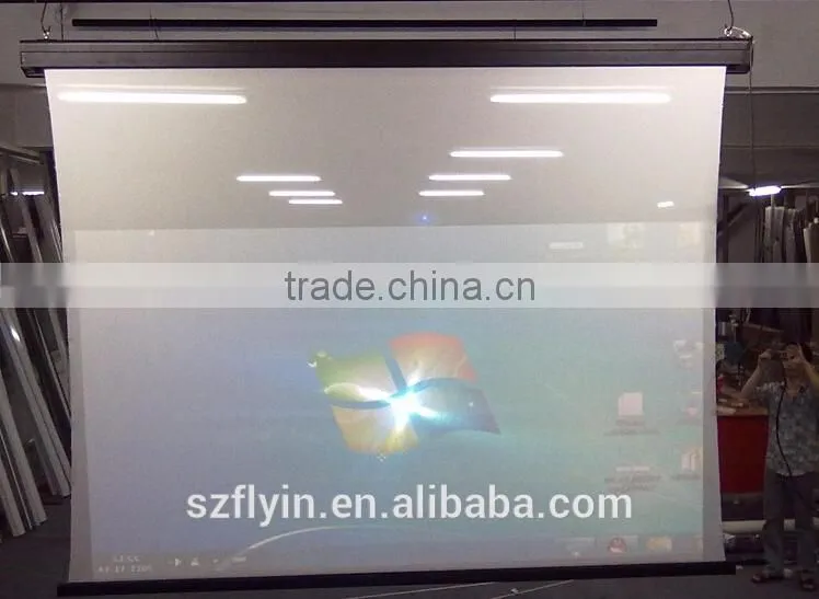 200" Electric Projector Screen Tab Tensioned with 3D Screen