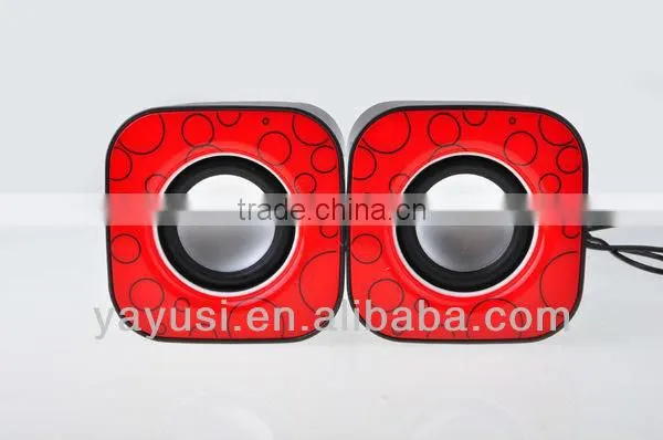 High Gloss Surface 2.0 CH USB Mini Computer Speaker For Laptop, 5W*2
