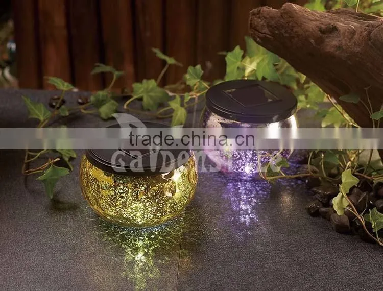 colorful sun jar bottle solar garden modern hanging light