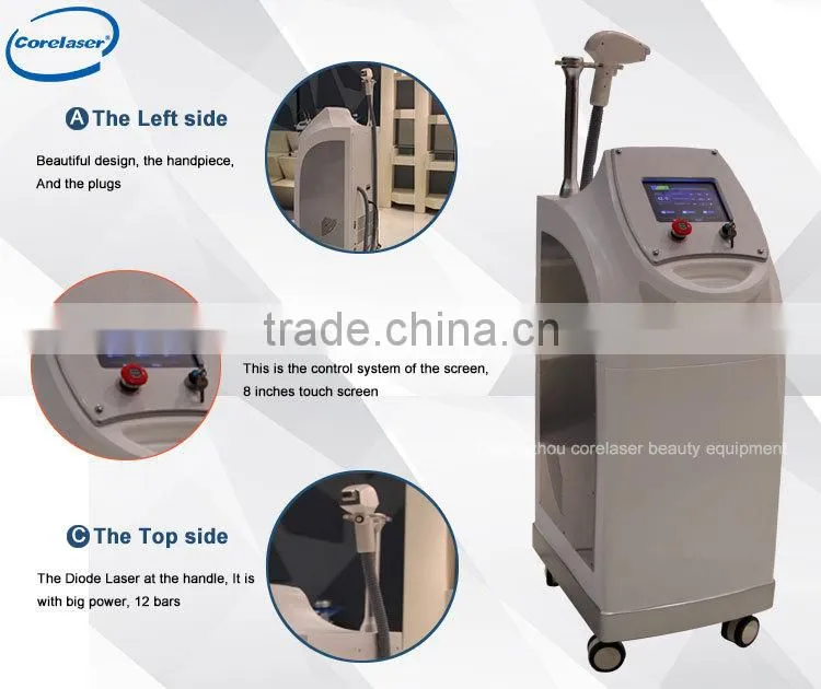 superb high power laser hair removal with strong cooling system, long working time, powerful cooling module