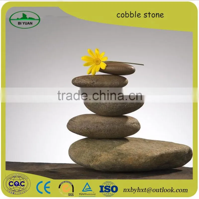 natural River black color polise cobble/pebble stone