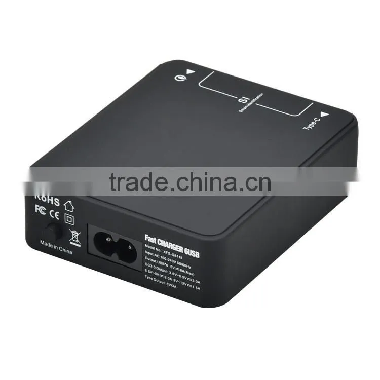 UK US EU plug type-c outlet QC 3.0 fast chaging usb plug charger