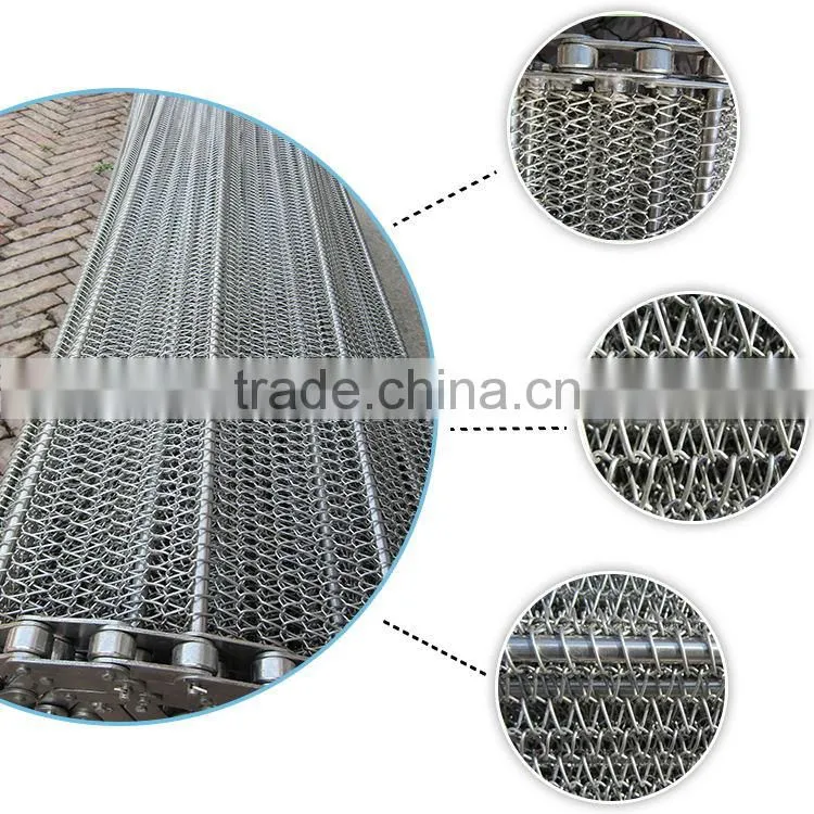 SGS Approvaled Different Open Mesh Size 304 Stainless Steel Metal Mesh Conveyor Belt
